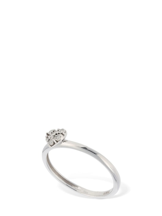 Bliss: Rugiada 18kt gold & diamond ring - Silver/Diamond - women_0 | Luisa Via Roma