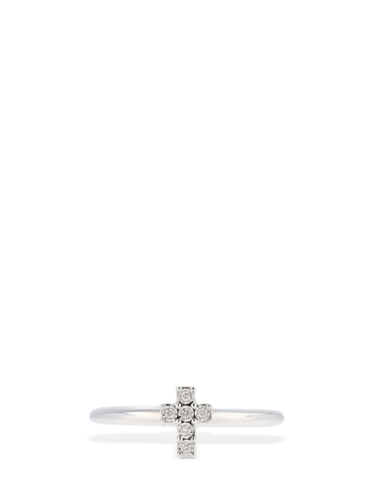 Bliss: Rugiada 18kt gold & diamond ring - Silver/Diamond - women_2 | Luisa Via Roma
