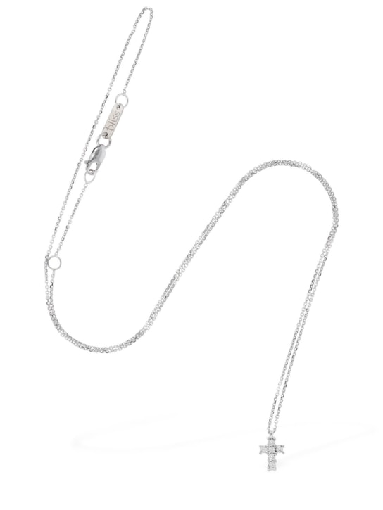Bliss: Rugiada 18kt gold & diamond necklace - Silver/Diamond - women_2 | Luisa Via Roma