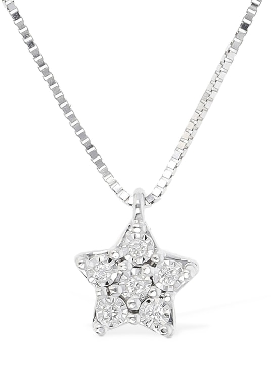 Bliss: Collar de oro 18kt y diamantes - Silver/Diamond - women_0 | Luisa Via Roma