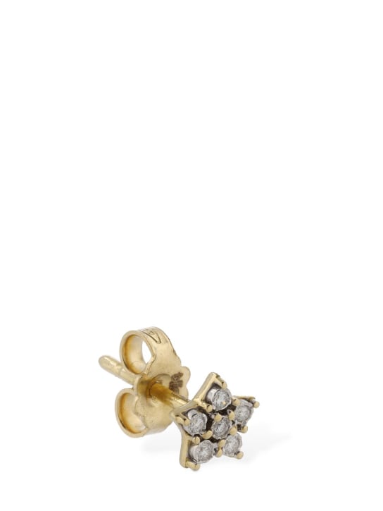 Bliss: Rugiada 18kt gold & diamond mono earring - Gold/Diamond - women_2 | Luisa Via Roma