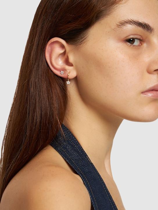 Bliss: Rugiada 18kt gold & diamond mono earring - Gold/Diamond - women_1 | Luisa Via Roma