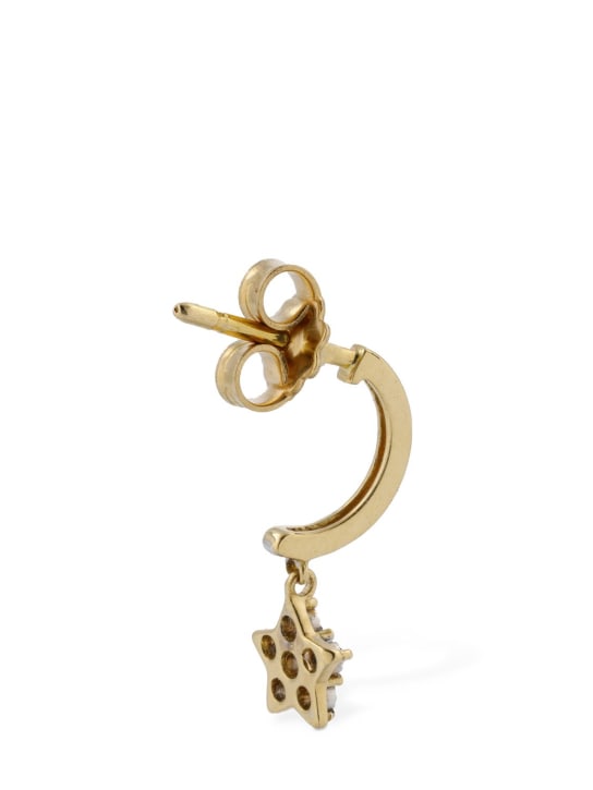 Bliss: Rugiada 18kt gold & diamond mono earring - Gold/Diamond - women_3 | Luisa Via Roma