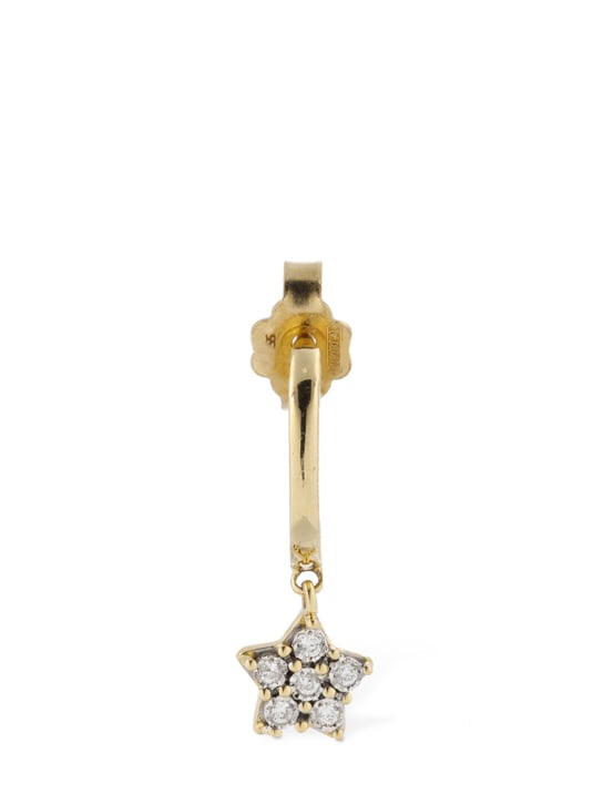 Bliss: Rugiada 18kt gold & diamond mono earring - Gold/Diamond - women_2 | Luisa Via Roma