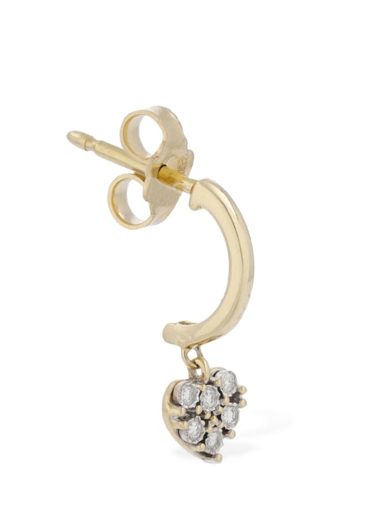 Bliss: Rugiada 18kt gold & diamond mono earring - Gold/Diamond - women_0 | Luisa Via Roma