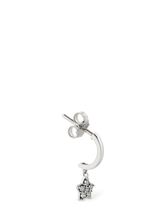 Bliss: Rugiada 18kt gold & diamond mono earring - Silver/Diamond - women_0 | Luisa Via Roma