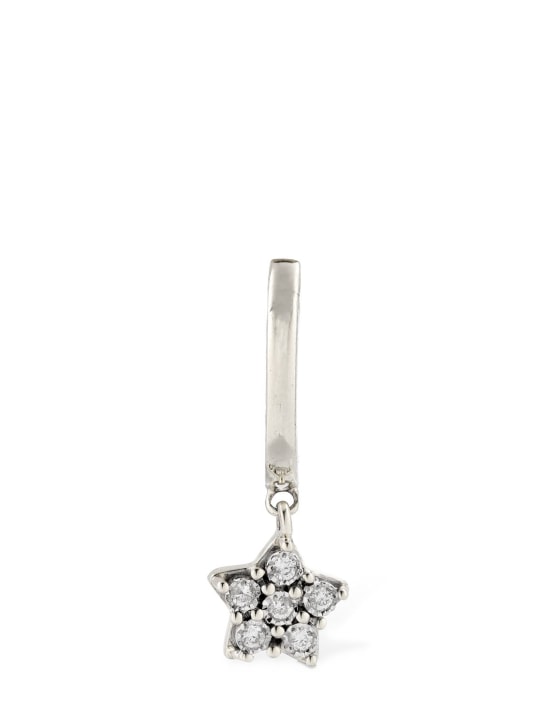 Bliss: Rugiada 18kt gold & diamond mono earring - Silver/Diamond - women_2 | Luisa Via Roma