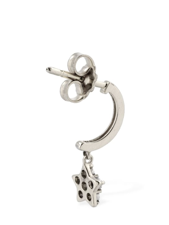 Bliss: Rugiada 18kt gold & diamond mono earring - Silver/Diamond - women_3 | Luisa Via Roma