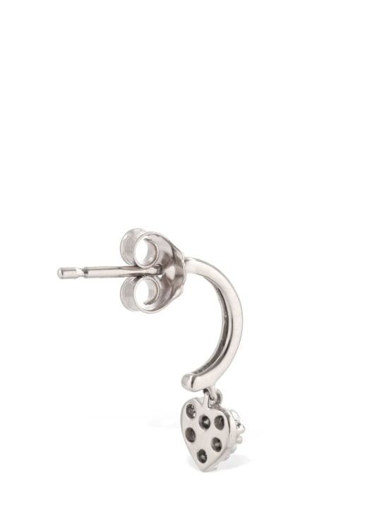 Bliss: Rugiada 18kt gold & diamond mono earring - Silver/Diamond - women_3 | Luisa Via Roma