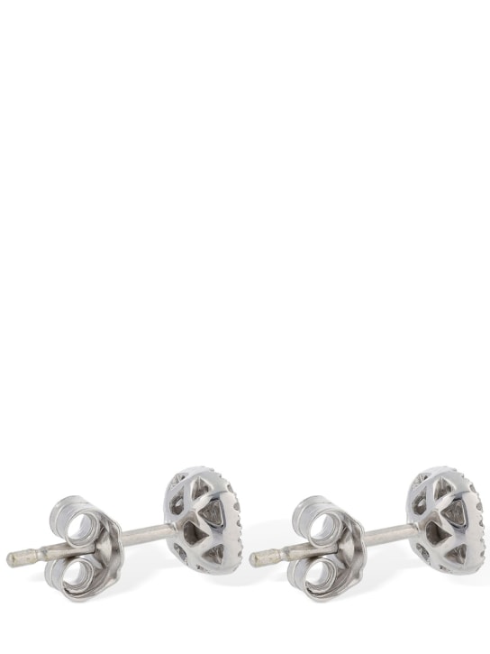 Bliss: Rugiada 18kt gold & diamond earrings - Silver/Diamond - women_3 | Luisa Via Roma