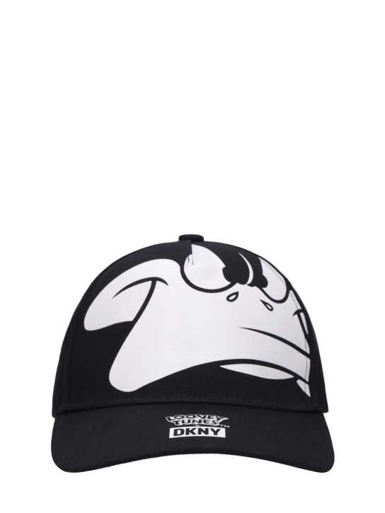 DKNY: Looney Tunes print baseball hat - Siyah/Beyaz - kids-boys_0 | Luisa Via Roma