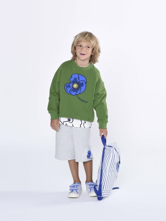 Kenzo Kids: Cotton sweat shorts - kids-boys_1 | Luisa Via Roma