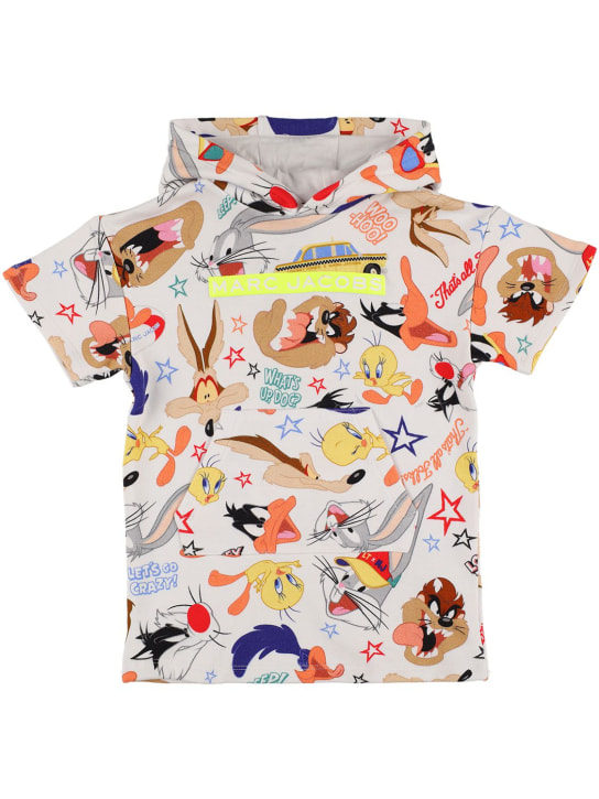 Marc Jacobs: Vestito Looney Tunes con cappuccio - Bianco/Multi - kids-girls_0 | Luisa Via Roma