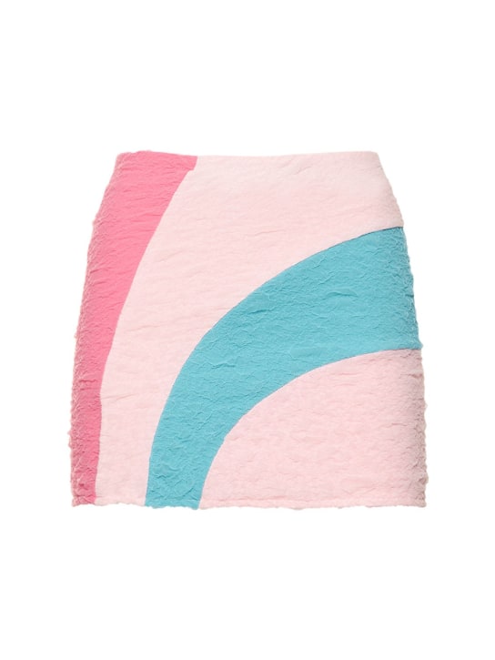 Andersson Bell: Cotton candy stretch crinkle mini skirt - Multicolor - women_0 | Luisa Via Roma
