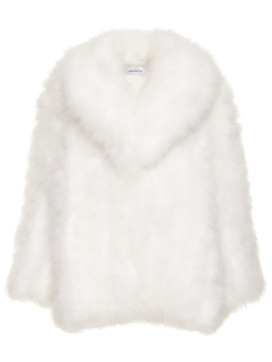 16arlington: Circe feathered short coat - Elfenbein - women_0 | Luisa Via Roma