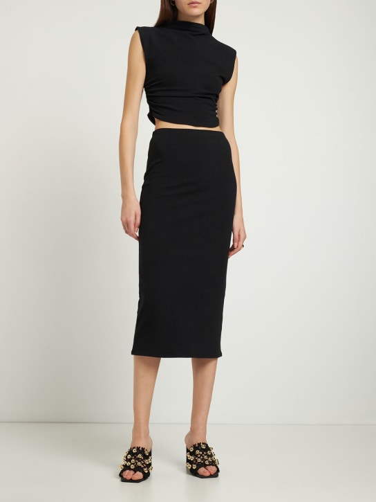 Reformation: Foster knitted two piece set - Black - women_1 | Luisa Via Roma