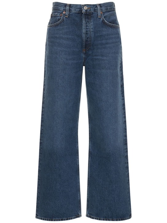 Agolde: Low slung baggy jeans - Mavi - women_0 | Luisa Via Roma