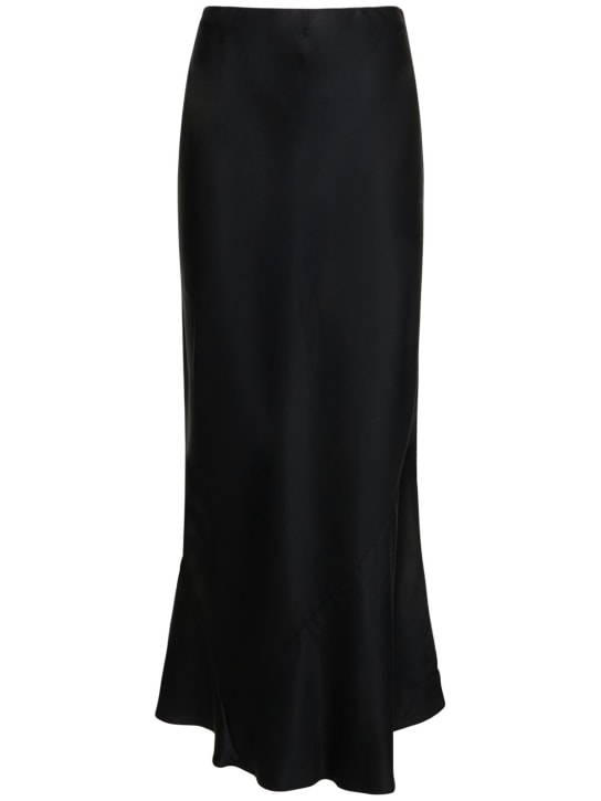 The Garment: Belair satin midi skirt - Black - women_0 | Luisa Via Roma