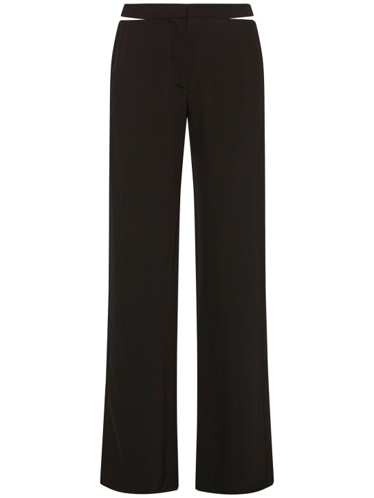 St. Agni: Viscose twill pants w/ cutout details - women_0 | Luisa Via Roma