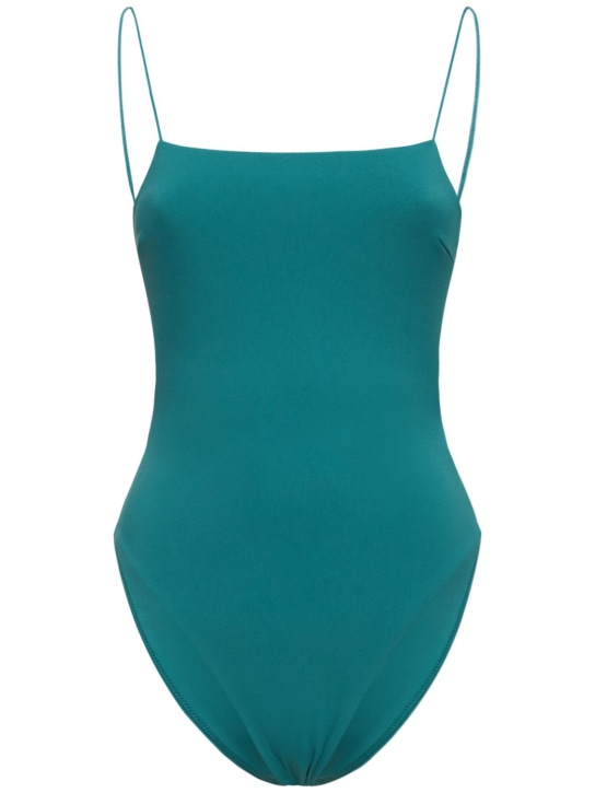 Ziah: Spaghetti strap one piece swimsuit - Green - women_0 | Luisa Via Roma