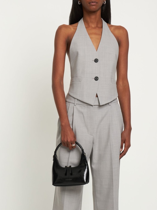 Marge Sherwood: Mini hobo shoulder bag - Black Crinkle - women_1 | Luisa Via Roma