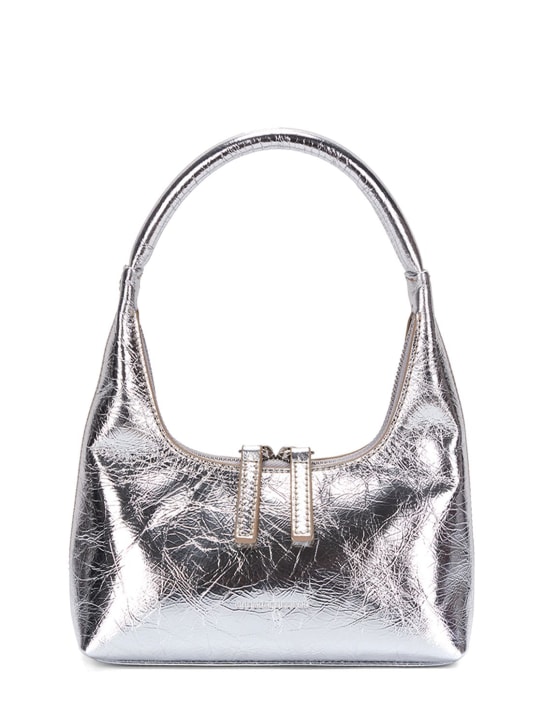 Marge Sherwood: Mini hobo shoulder bag - Silver Crinkle - women_0 | Luisa Via Roma