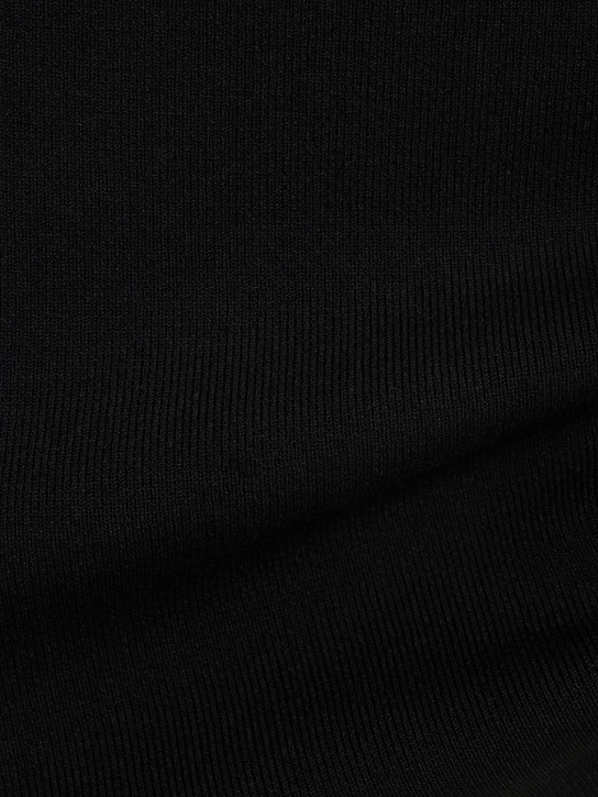 Andreadamo: Stretch viscose knit mini skirt - Black - women_1 | Luisa Via Roma