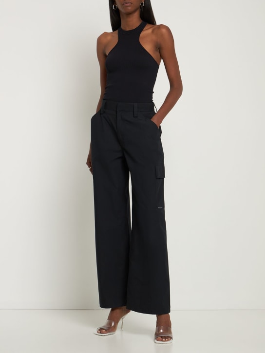 Andreadamo: 罗纹弹力背心 - 黑色 - women_1 | Luisa Via Roma