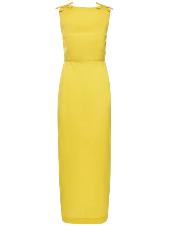 Bernadette Antwerp: Kim taffeta midi dress w/ bow details - Yellow - women_0 | Luisa Via Roma