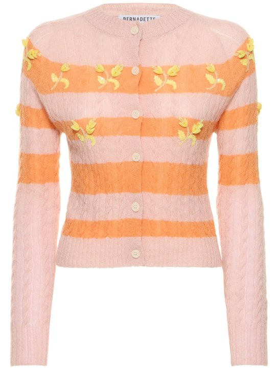Bernadette Antwerp: Lilibeth wool blend cardigan - Orange/Multi - women_0 | Luisa Via Roma