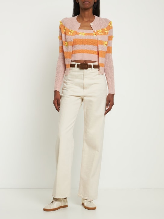 Bernadette Antwerp: Dahlia embroidered sleeveless top - Orange/Multi - women_1 | Luisa Via Roma