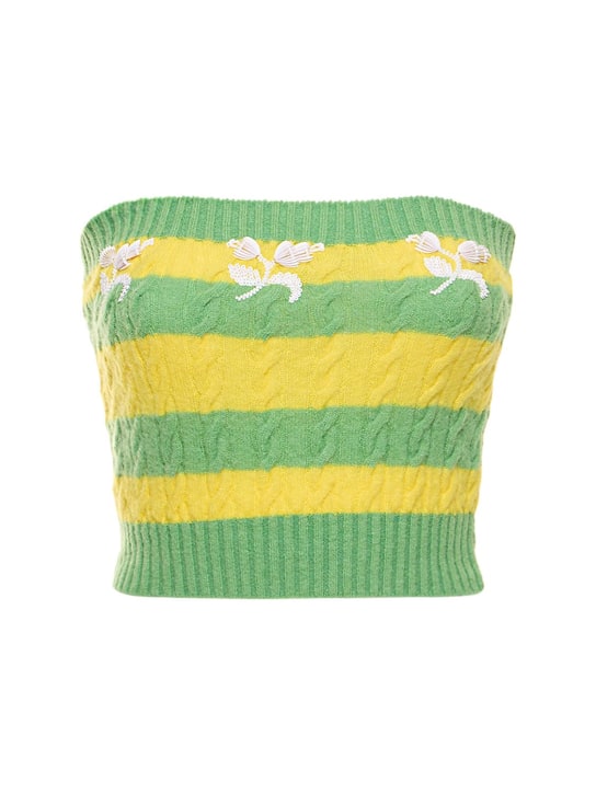 Bernadette Antwerp: Haut brodé sans manches Dahlia - Jaune/Multi - women_0 | Luisa Via Roma