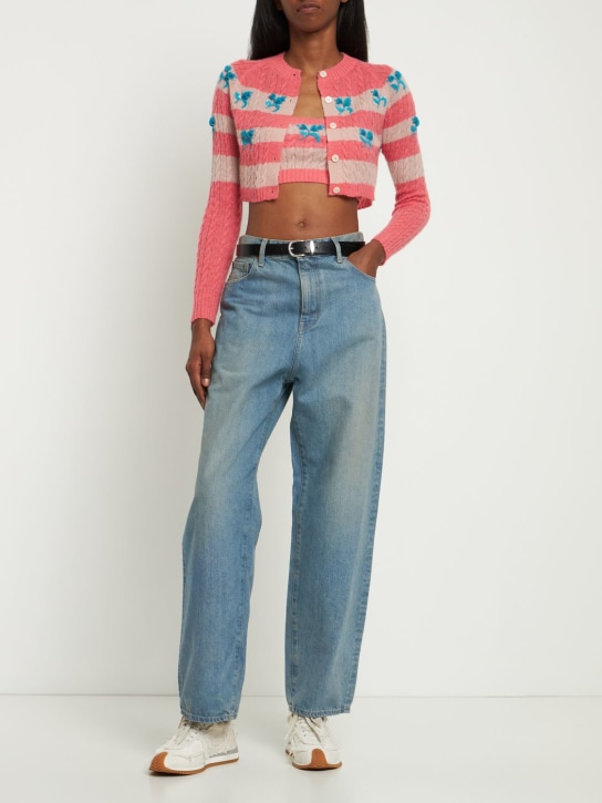 Bernadette Antwerp: Lily embroidered wool blend cardigan - Pink/Multi - women_1 | Luisa Via Roma