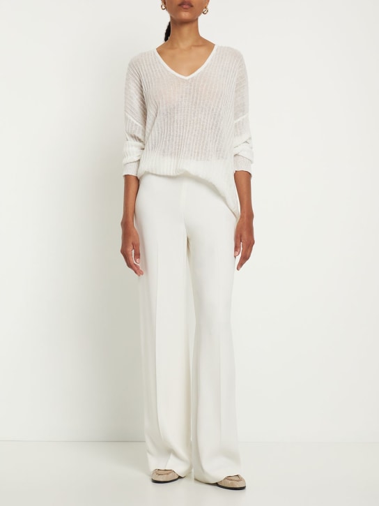 Zulu & Zephyr: Suéter de punto acanalado de algodón - Blanco - women_1 | Luisa Via Roma