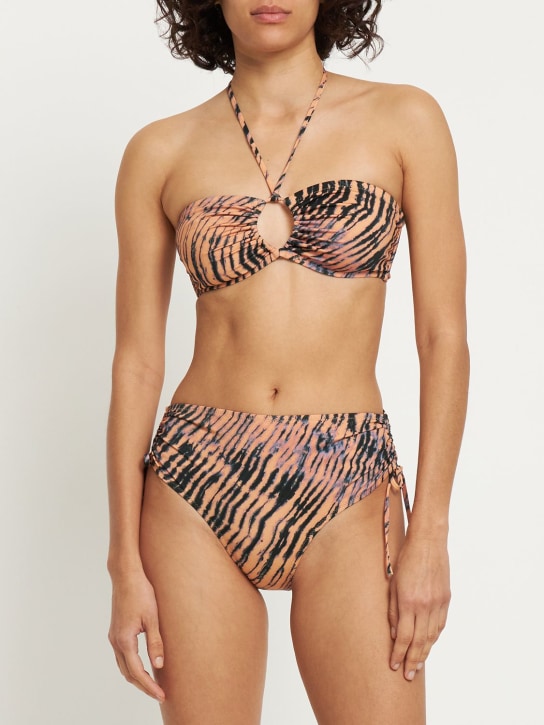 Ulla Johnson: Formentera printed bikini top - Pink/Multi - women_1 | Luisa Via Roma