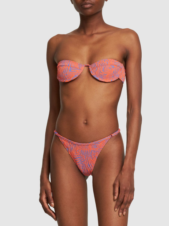 Tropic Of C: Top bikini Mariel stampato - Arancione/Multi - women_1 | Luisa Via Roma