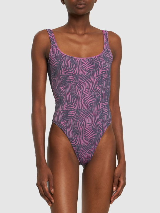 Tropic Of C: Bañador entero estampado - Naranja/Azul - women_1 | Luisa Via Roma