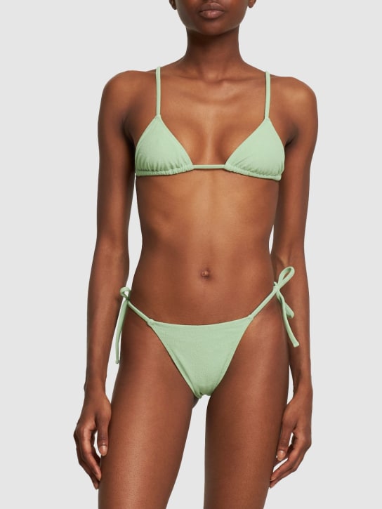 Tropic Of C: Haut de bikini triangle imprimé Equator - Vert - women_1 | Luisa Via Roma
