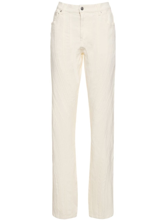 Spiral denim low rise baggy jeans