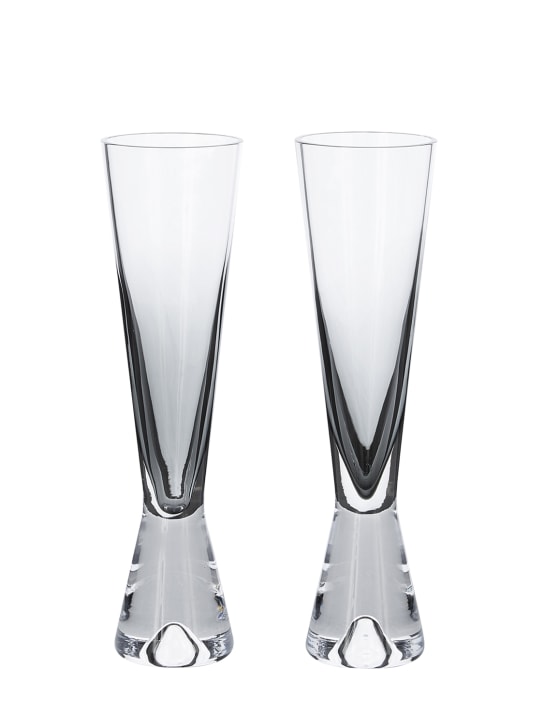 Tom Dixon: Set of 2 Tank champagne glasses - Black - ecraft_0 | Luisa Via Roma
