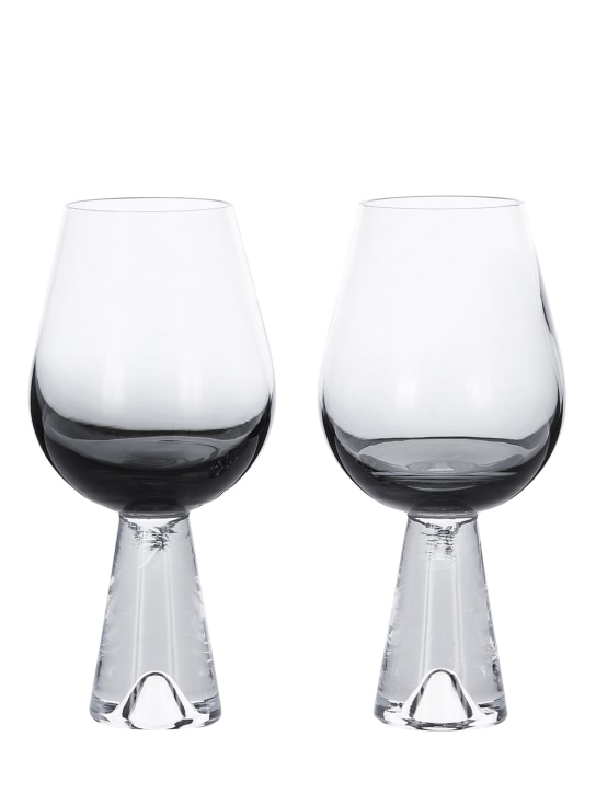 Tom Dixon: Set of 2 Tank wine glasses - Black - ecraft_0 | Luisa Via Roma