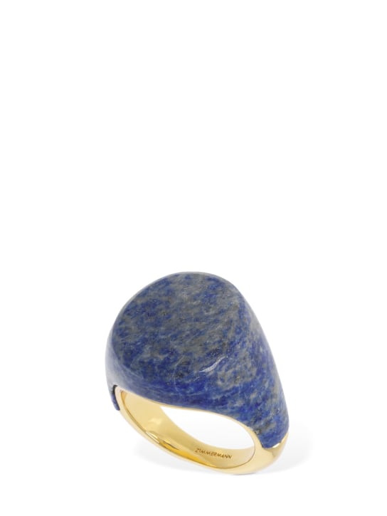 Zimmermann: Calibrated stone signet ring - Gold/Blau - women_0 | Luisa Via Roma
