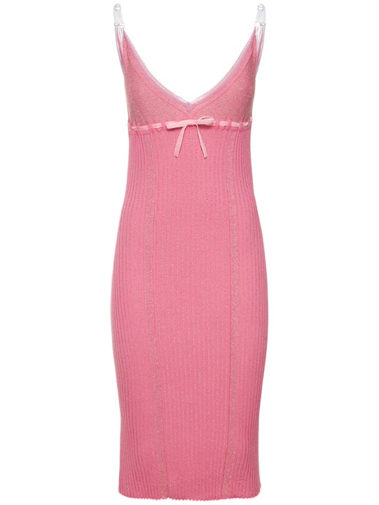 Cormio: Vestido midi de punto de algodón - Rosa - women_0 | Luisa Via Roma