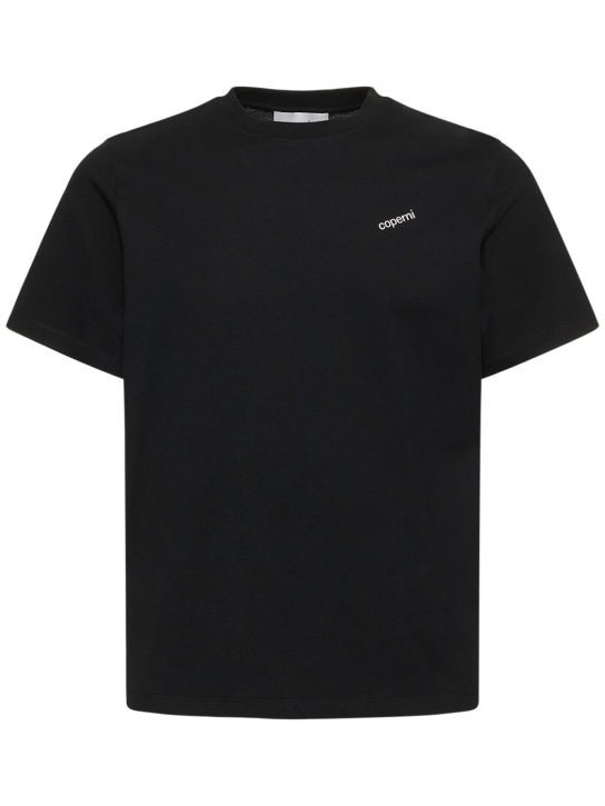 Coperni: T-shirt boxy fit in jersey di cotone con logo - men_0 | Luisa Via Roma