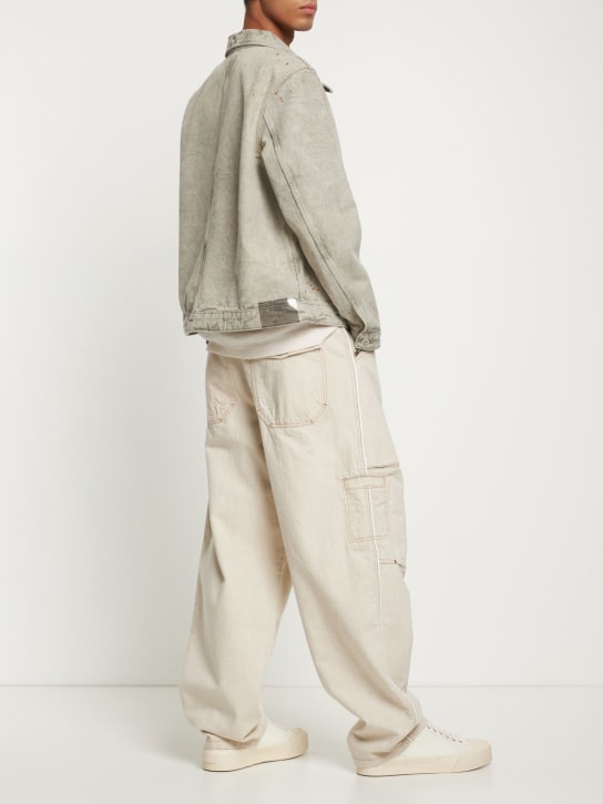 Marant: Pantalones cargo de mezcla de algodón - Ecrú - men_1 | Luisa Via Roma
