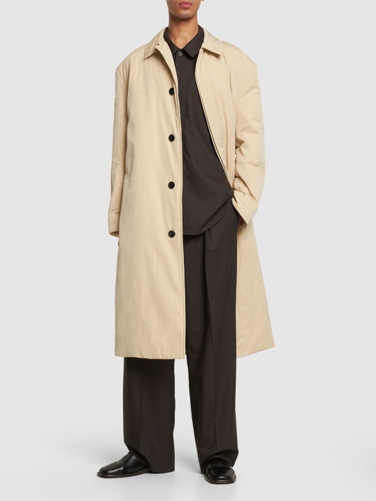 The Row: Django nylon long coat - Oatmeal - men_1 | Luisa Via Roma