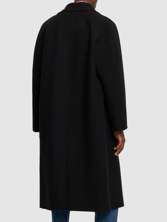 The Row: Ferro double felted wool coat - Black - men_2 | Luisa Via Roma