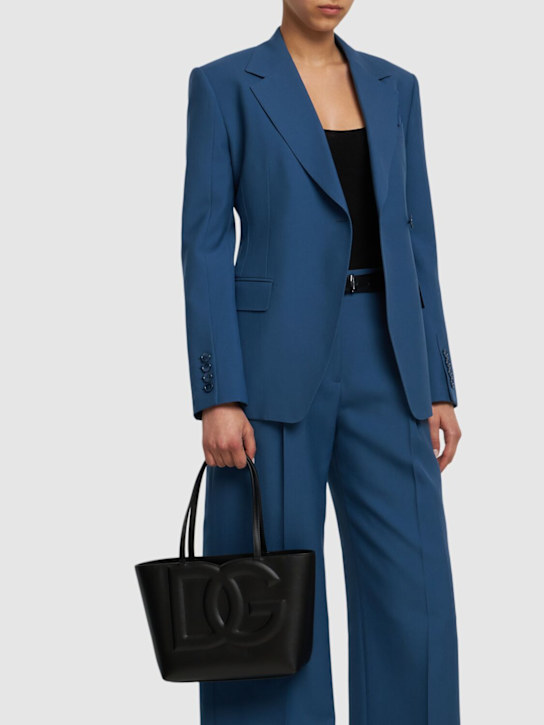 Dolce&Gabbana: Logo leather tote bag - women_1 | Luisa Via Roma