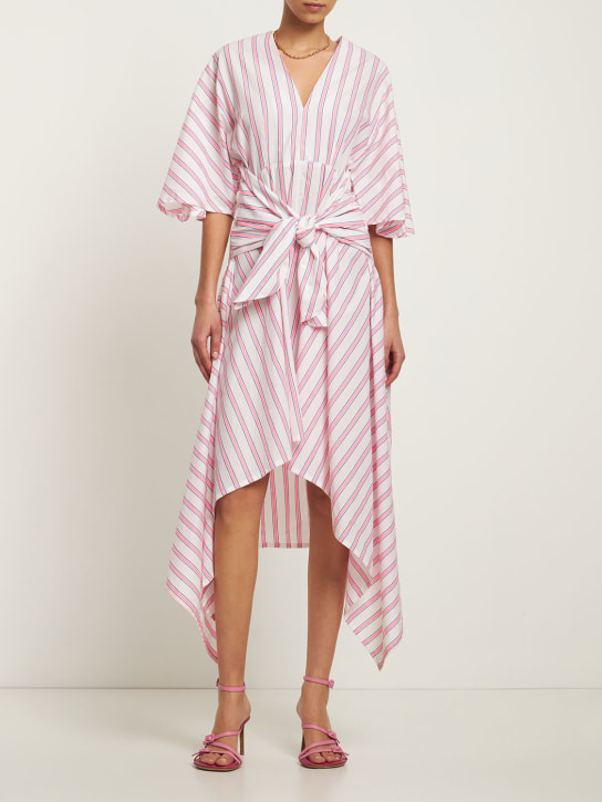Cora striped poplin midi dress - Thumbnail 2