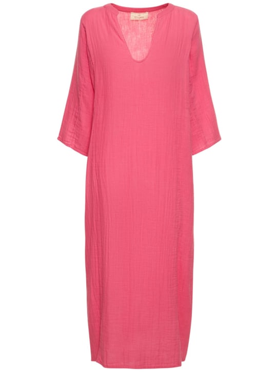 Maria de la Orden: Vestito midi Kalamata in gauze di cotone - Fucsia - women_0 | Luisa Via Roma